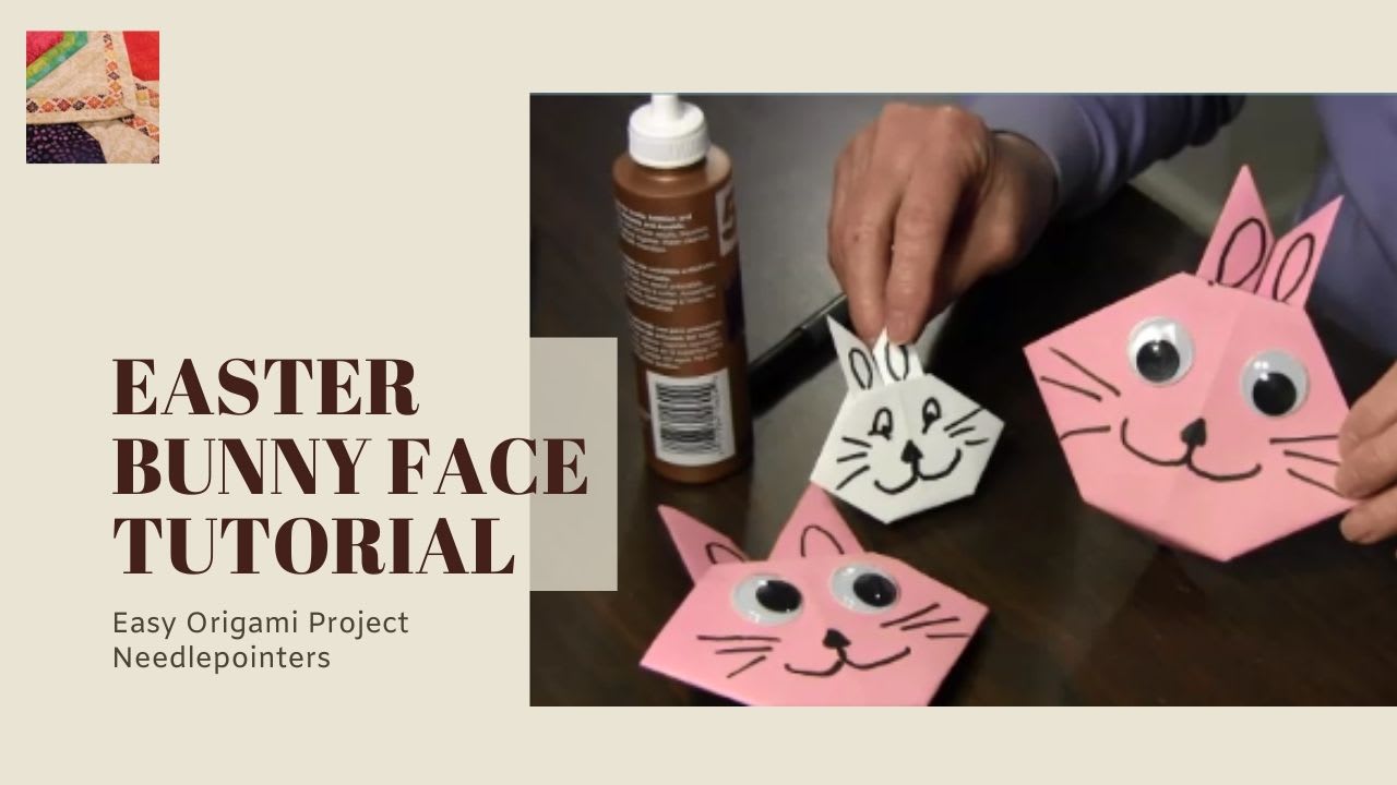 How to make origami bunny face