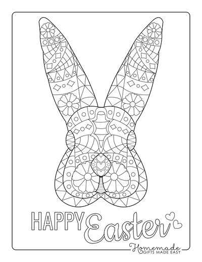 Free printable easter bunny coloring pages for kids adults