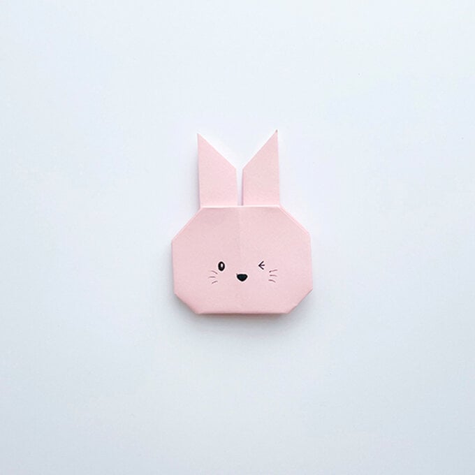 How to fold an origami bunny face