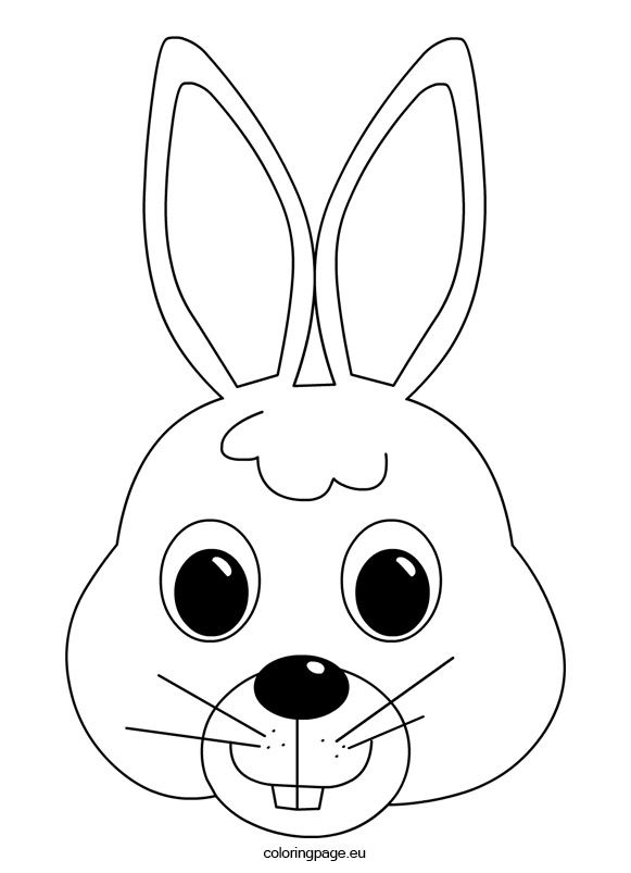 Bunny mask coloring page coloring page bunny coloring pages bunny face bunny mask