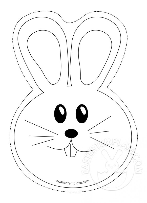 Bunny rabbit face coloring page