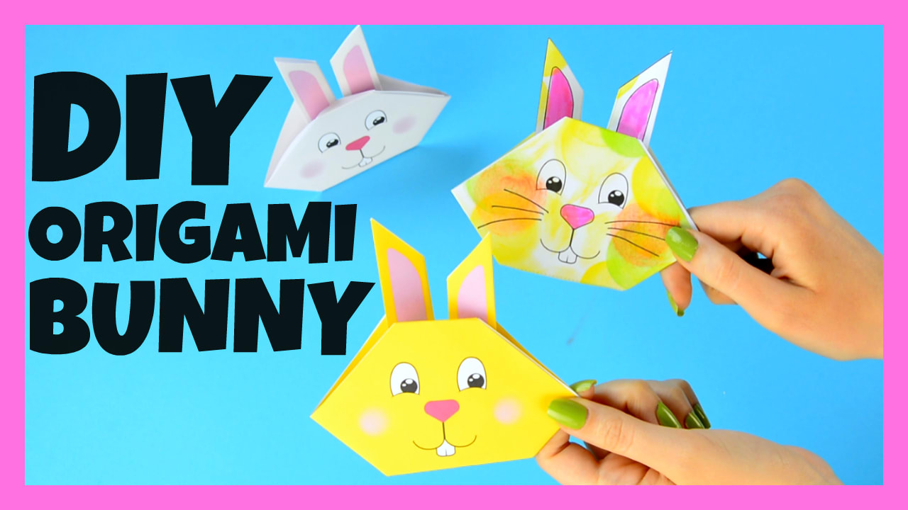 Origami bunny tutorial with printable template