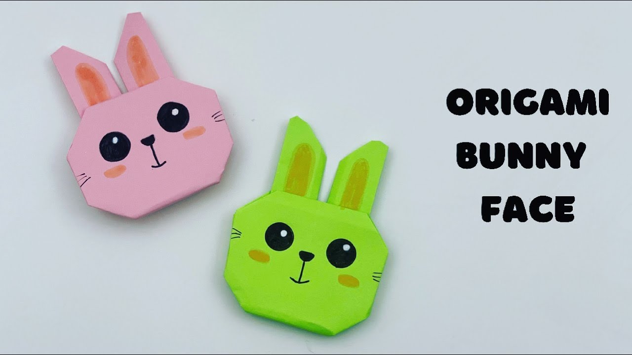 Diy how to ake easy paper bunny face paper craft origai bunny paper rabbit