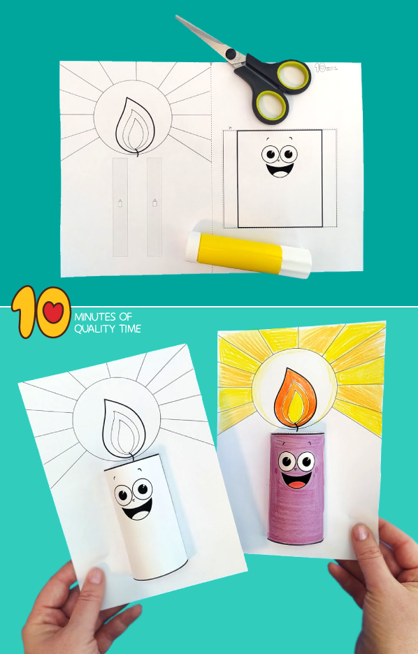 D paper candle craft â minutes of quality time