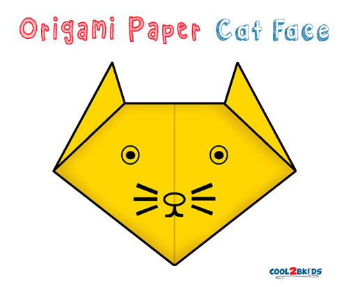 Origami cat face