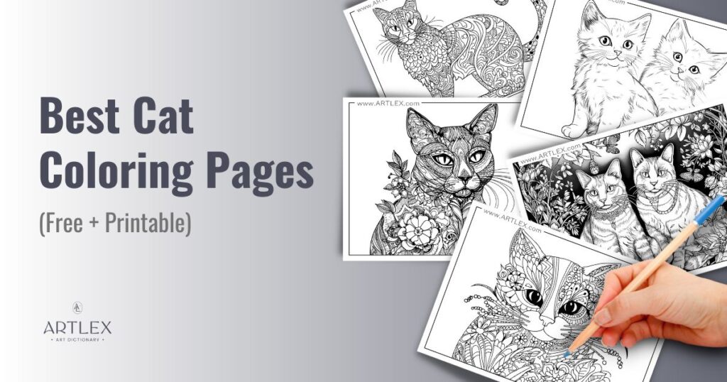 Best cats coloring pages free and printable â