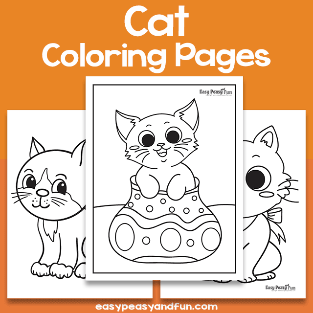 Cat coloring pages â easy peasy and fun hip