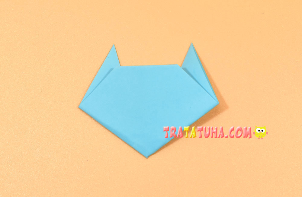 Easy origami cat for kids and beginners