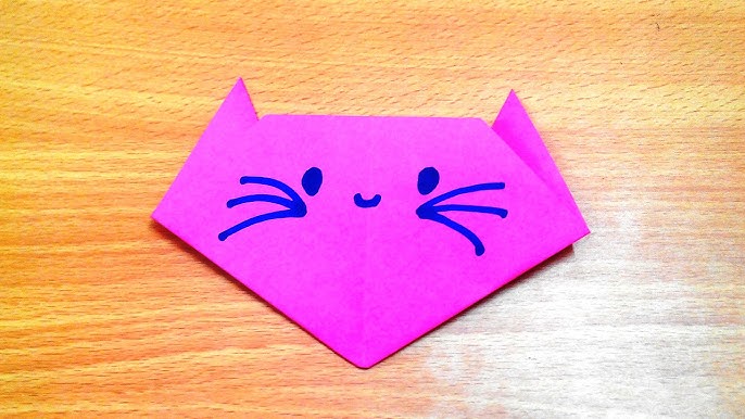 How to make a cute origami cat face ð easy tutorial traditional model k