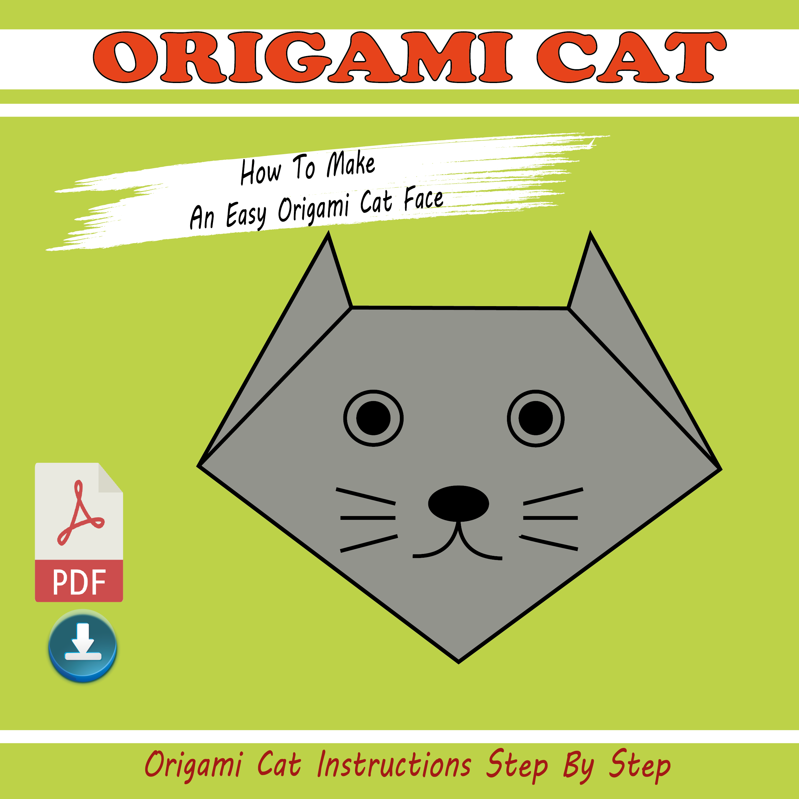 Origami cat made by teachers