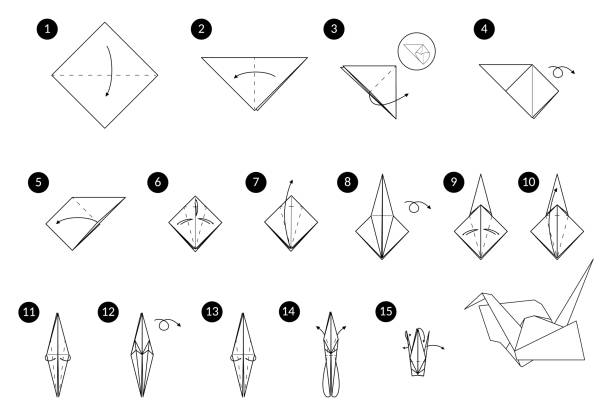 Origami instructions stock photos pictures royalty