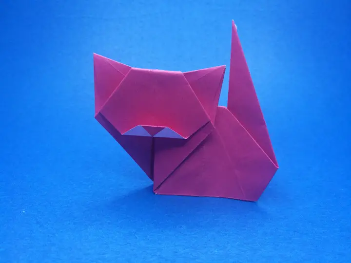 Origami cat step by step instructions