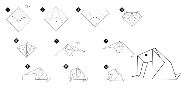 Origami instructions stock photos pictures royalty