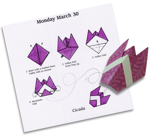 Cicada origami instruction free printable papercraft templates