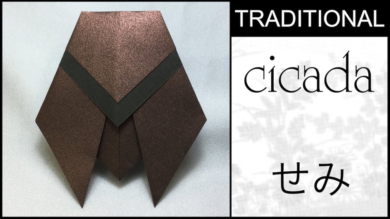 Traditional origami cicada tutorial