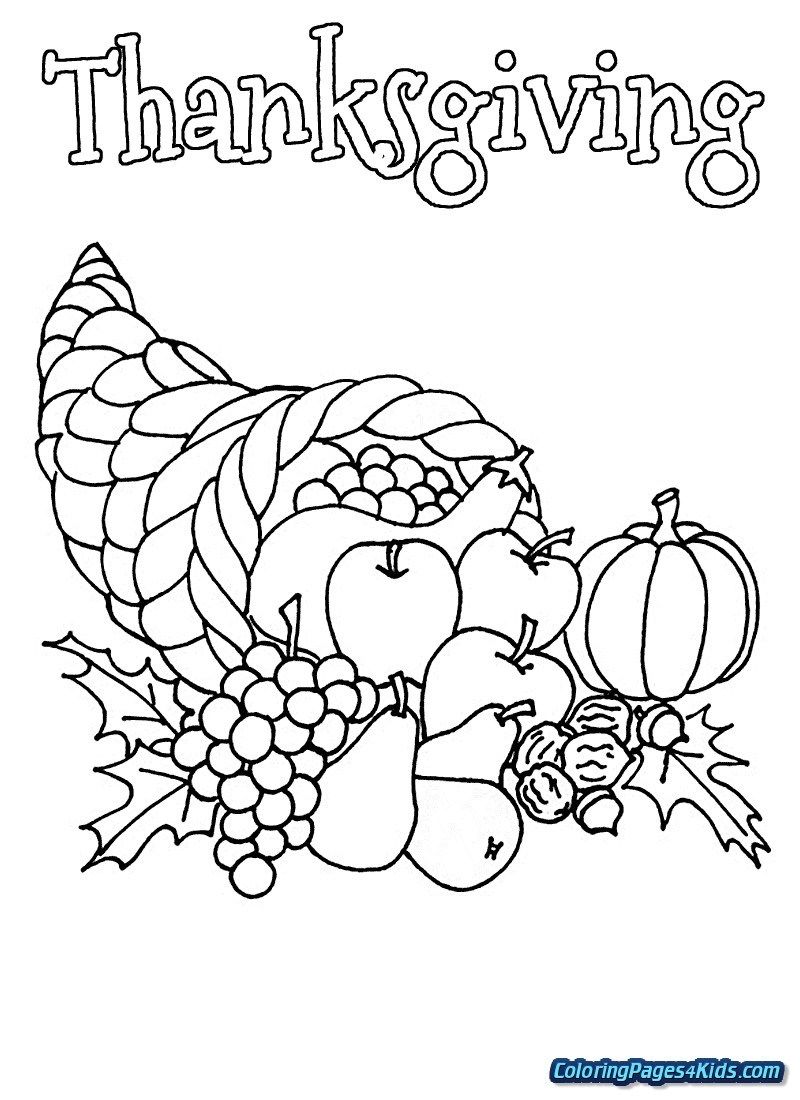 Creative image of cornucopia coloring pages