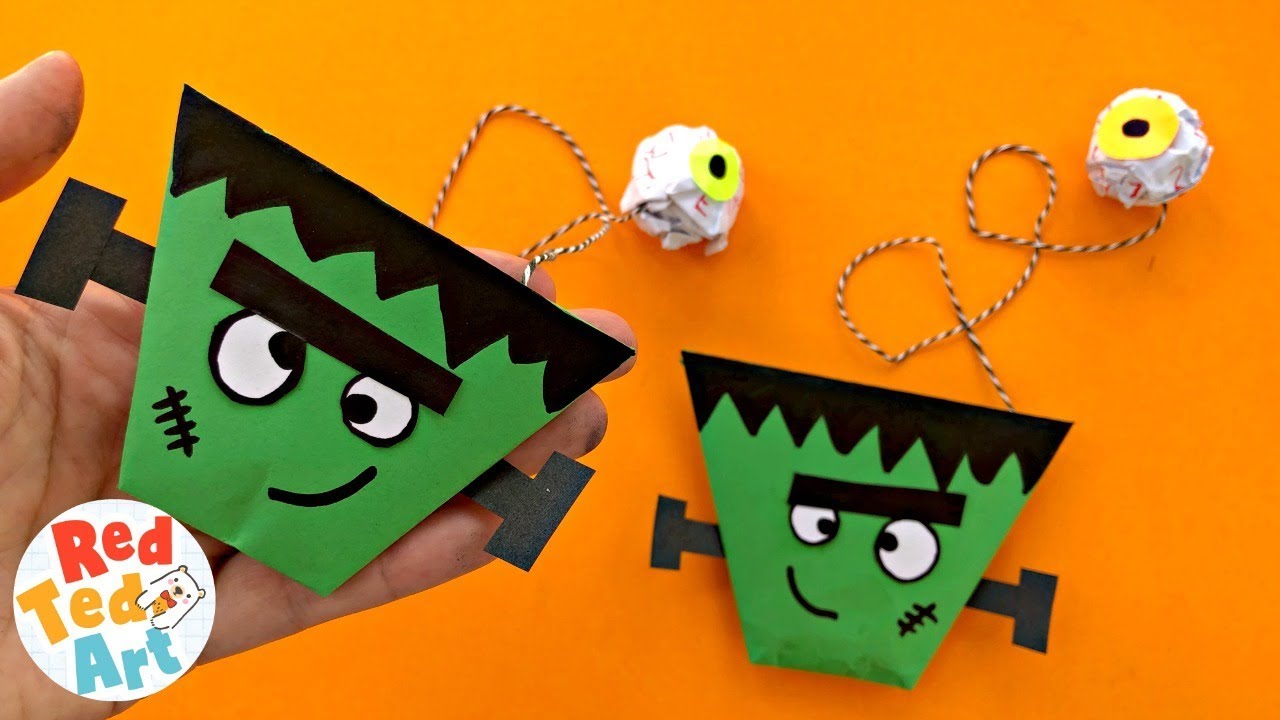 Frankenstein cup ball game for halloween