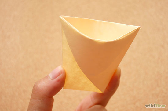 How to fold a cup from a sheet of paper