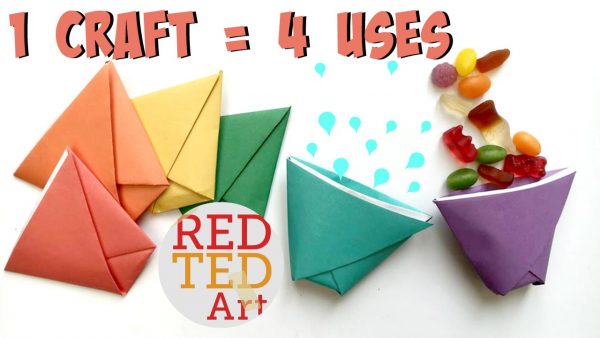 Origami paper cup ball game