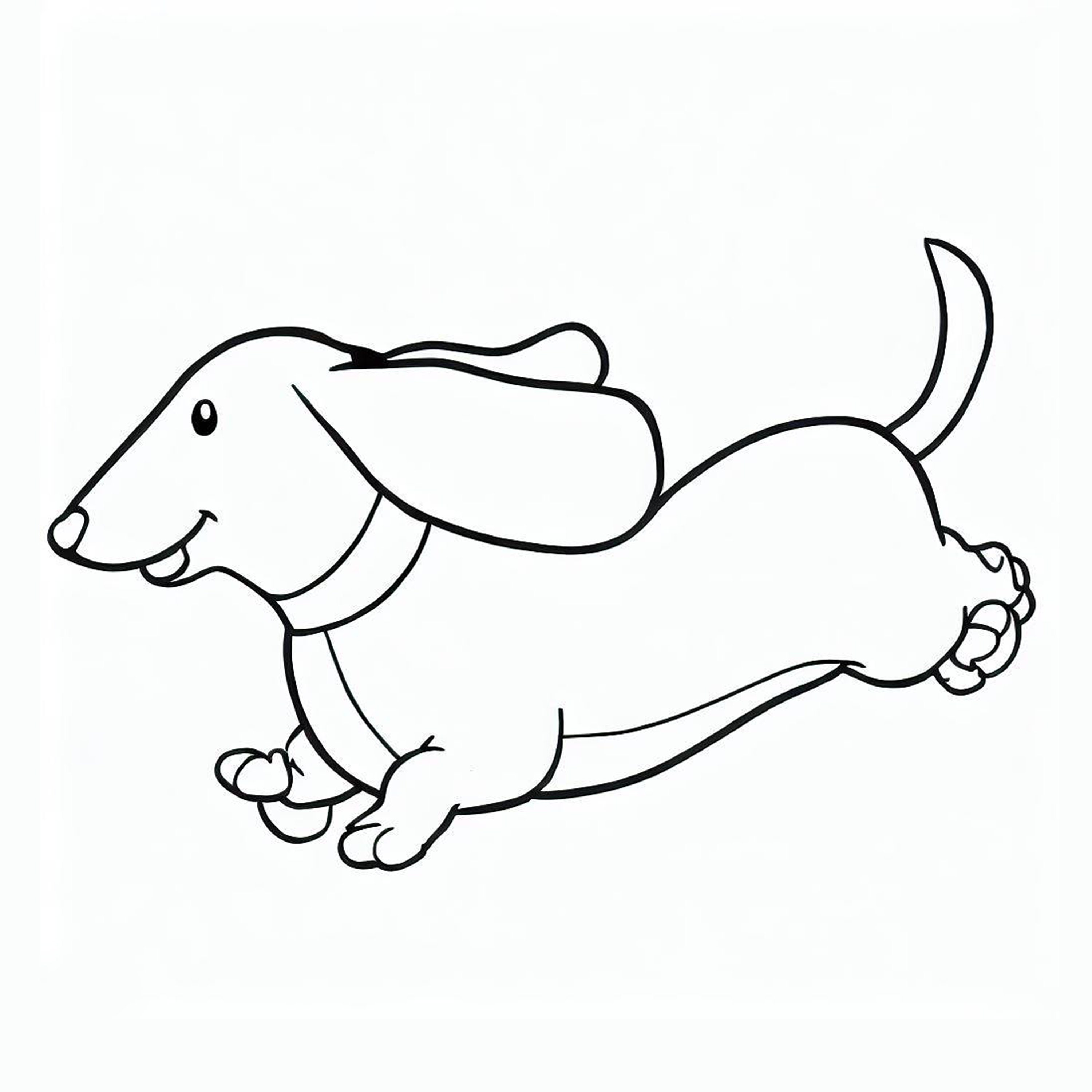 Dog coloring pages for kids dachshunds dog breeds printable pages weiner dogs sausage dogs