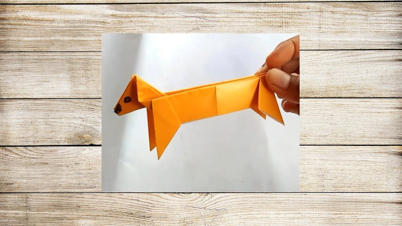 How to make origami dachshund dog step by step