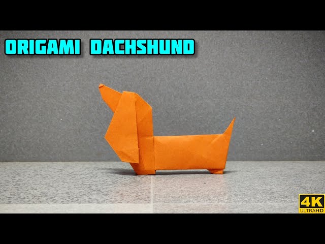 Origami dachshund dog origami dog origami tutorial paper craft