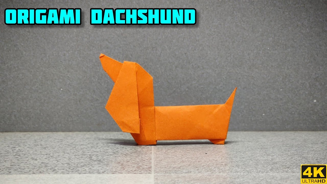 Origami dachshund dog origami dog origami tutorial paper craft