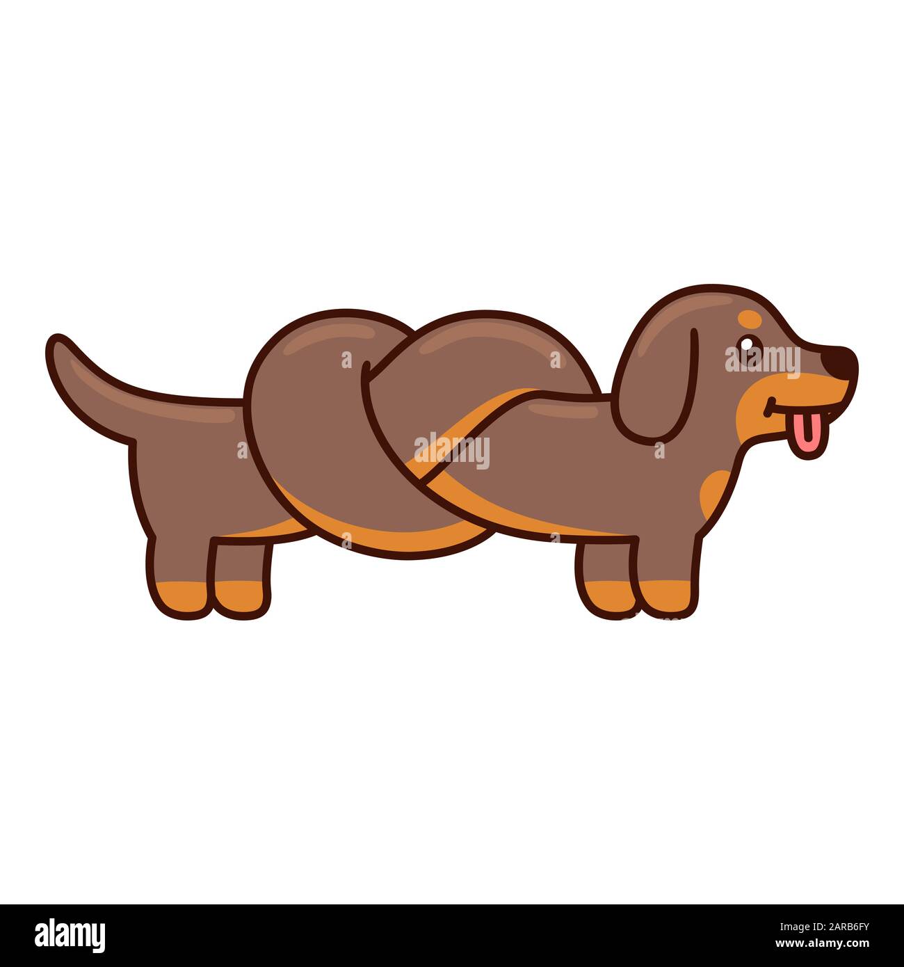 Cartoon dachshund hi