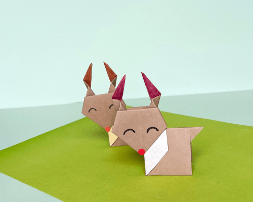 Easy origami reindeer instructions