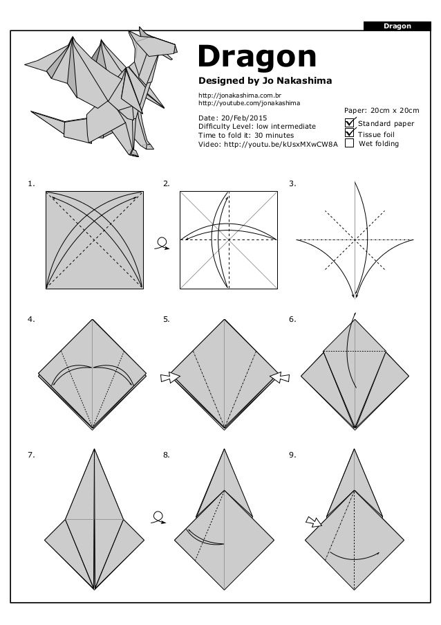 Origami dragon pdf