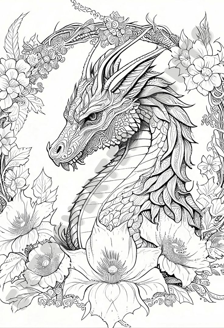 Targaryen dragon coloring page for kids and adults who