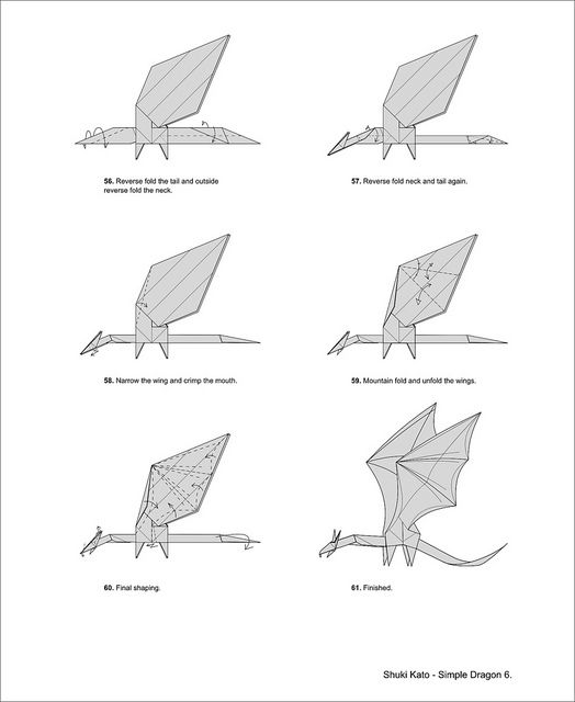 Simple dragon diagrams origami dragon origami easy origami diagrams