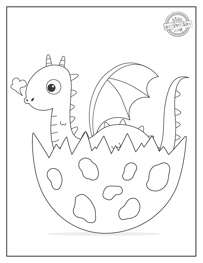 Cute printable baby dragon coloring pages kids activities blog