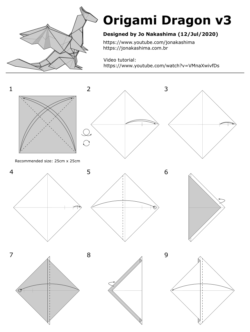 Origami dragon v