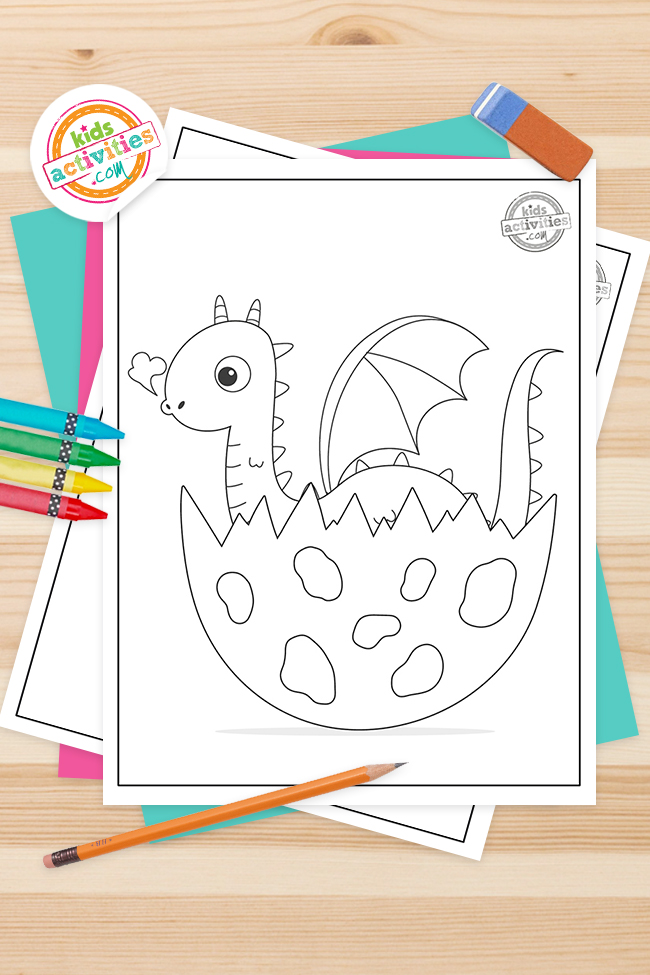 Cute printable baby dragon coloring pages kids activities blog