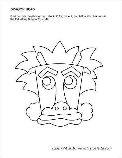Dragon head template free printable templates coloring pages