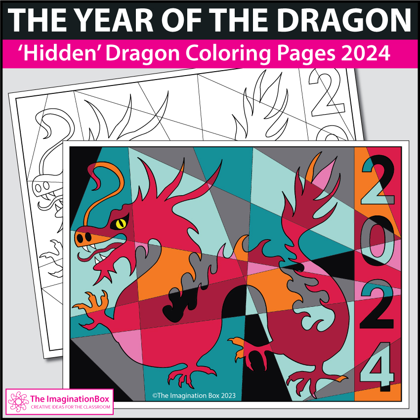 Free chinese new year coloring pages the year of the dragon