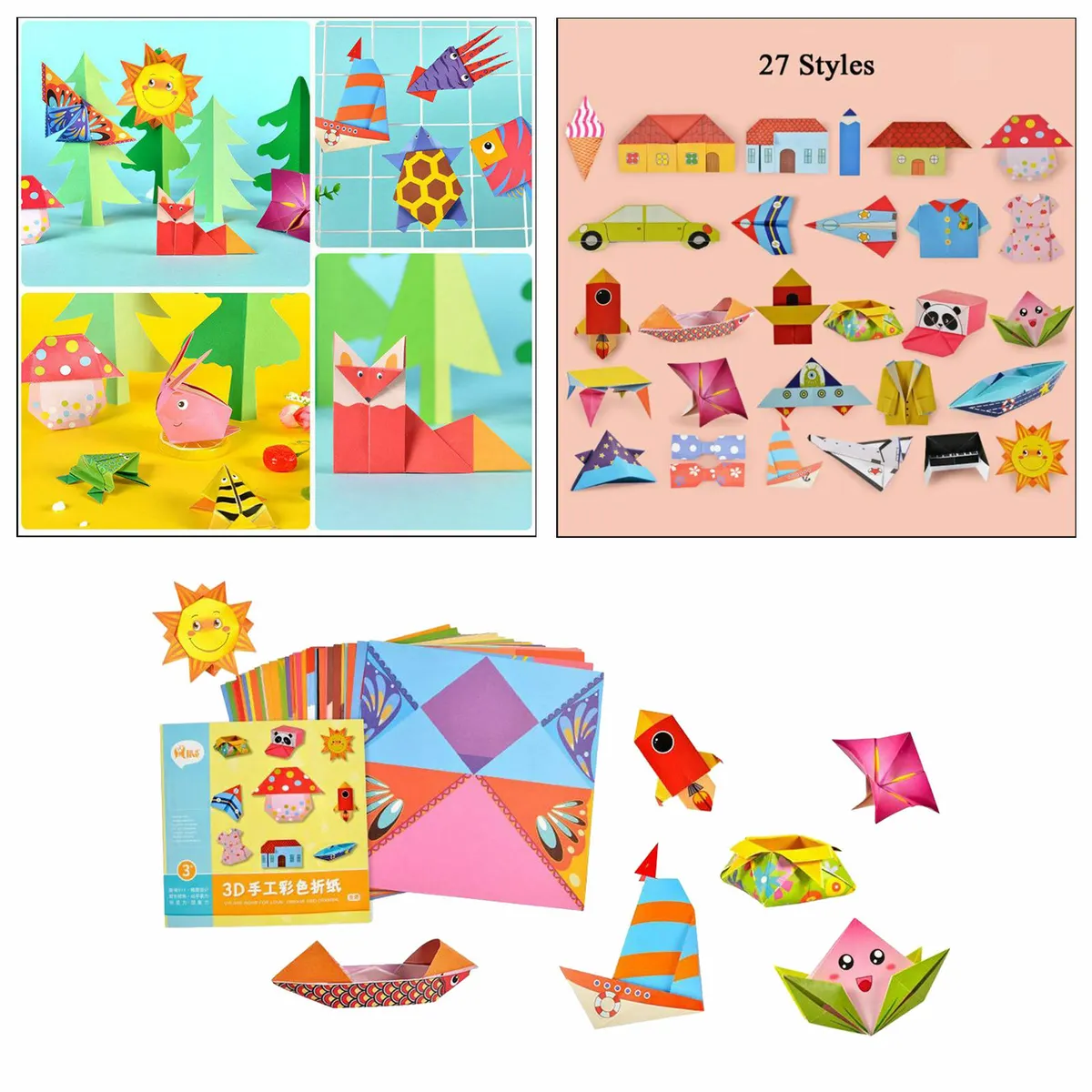 Origami paper kids diy paper baby early learning education toys gifts life