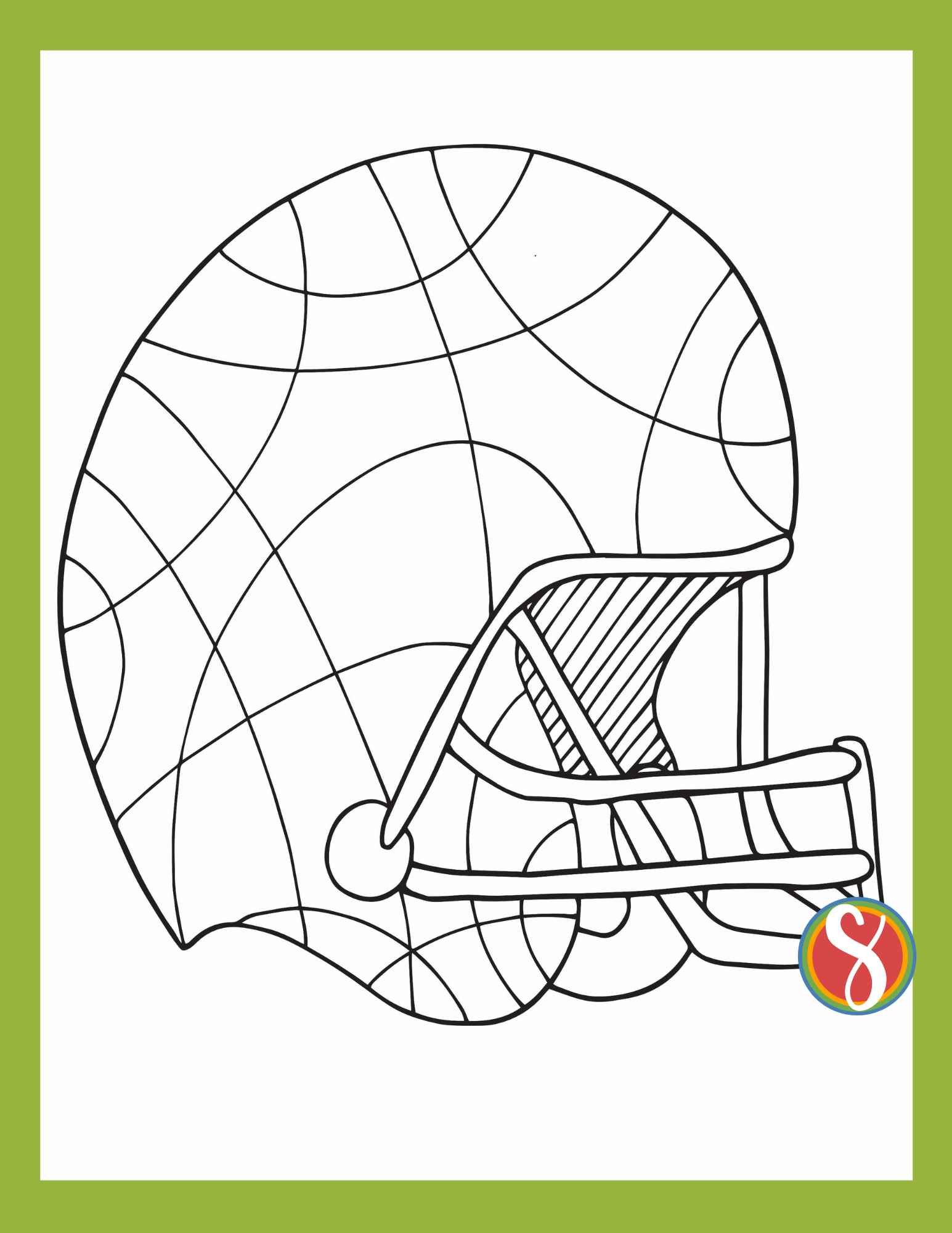 Free football coloring pages â stevie doodles