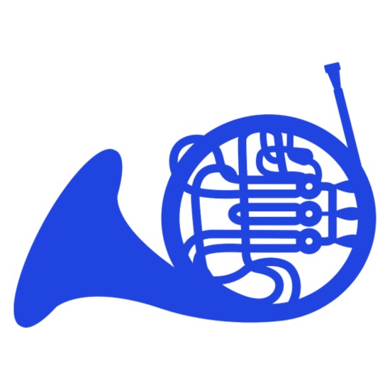 Blue french horn