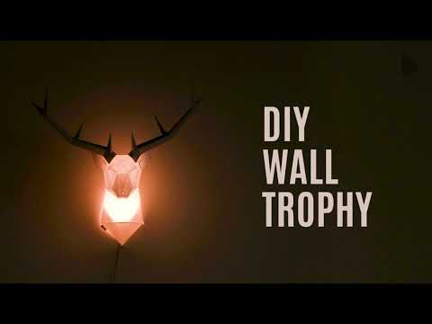 Diy paper wall trophy origami deer wall art pre