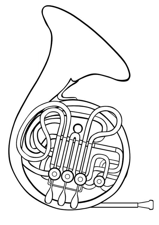 Coloring page french horn