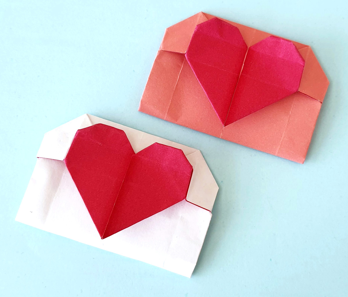 Origami heart envelope moms and crafters