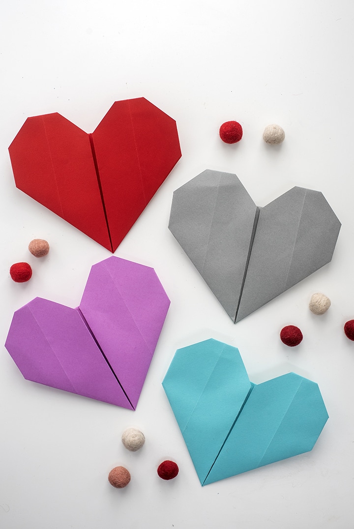 Diy origami hearts