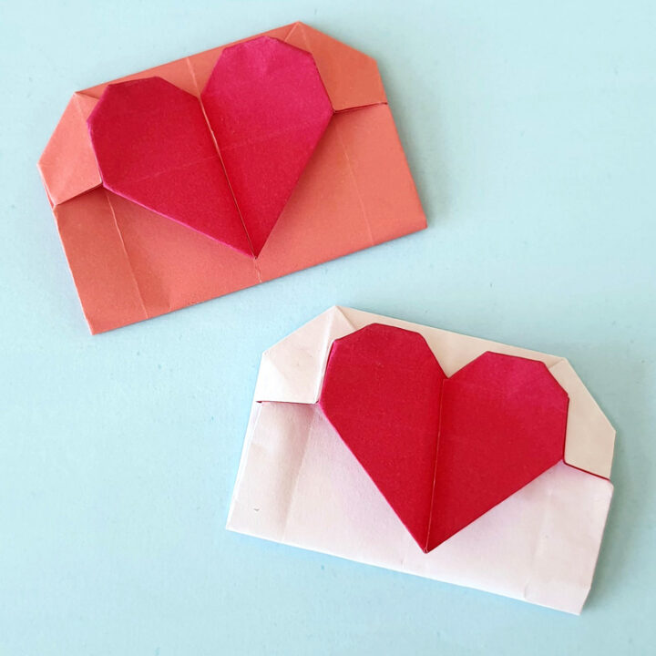 Origami heart envelope moms and crafters