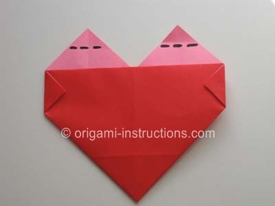 Easy origami heart folding instructions