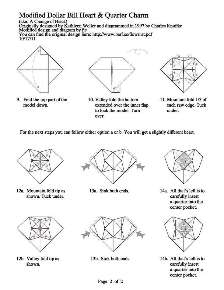Modified dollar bill heart of design kathleen welleâ flickr dollar bill origami money origami heart dollar heart origami