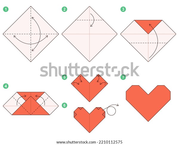 Make origami heart images stock photos d objects vectors