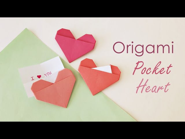 Create a cute origami heart with a pocket