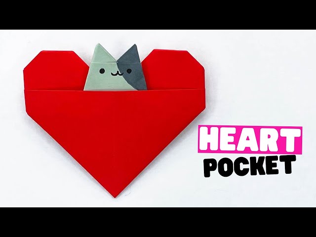 How to make origami heart origami heart pocket with origami cat rabbit and pikachu